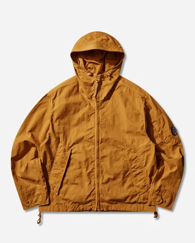 C.p. Company Men S Hooded Twill Jacket Black In Orange