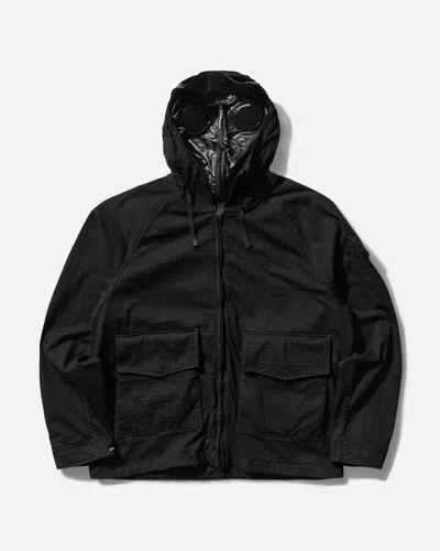 C.p. Company Men S Knitted Nylon Jersey Explorer Jacket In Black