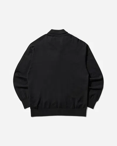 C.p. Company Men S Merino Wool Polo Knit Sweater In Black