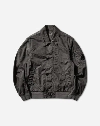 C.p. Company Men S Panama-r Bomber Jacket Gunmetal In Black