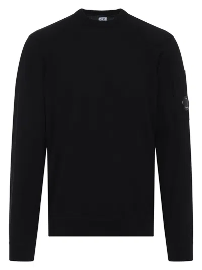 C.P. COMPANY MEN'S SEA ISLAND CREW NECK LENS KNIT PULLOVER SWEATER