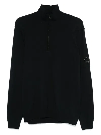 C.P. COMPANY MEN'S SEA ISLANDHALF ZIP LENS KNIT