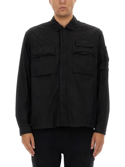 C.p. Company Men Shirt With Logo In Black