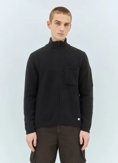 C.p. Company Men Soft Knit Cardigan In Black