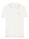 C.p. Company C.p.company Stretch Piquet Short Sleeve Polo In Gauzewhite