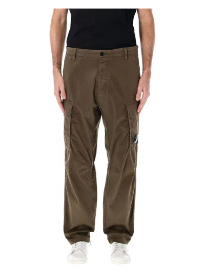 C.P. COMPANY MEN'S STRETCH SATEEN LOOSE CARGO PANTS