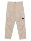 C.p. Company C.p.company Stretch Sateen Loose Cargo Pants In Neutral