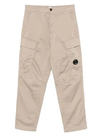 C.P. COMPANY MEN'S STRETCH SATEEN LOOSE CARGO PANTS