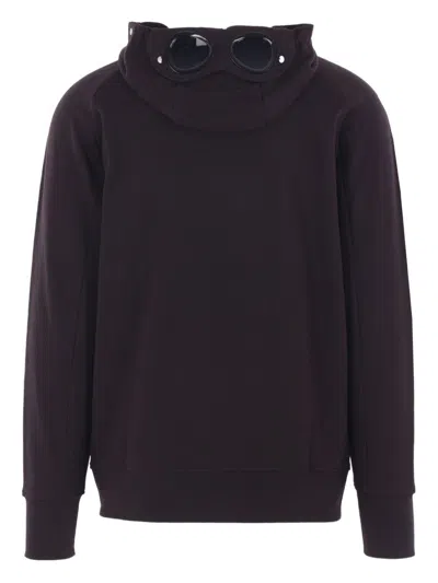 C.P. COMPANY C.P. COMPANY MEN SWEATSHIRTS HOODED OPEN IN DIAGONAL RAISED FLEECE