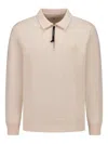 C.p. Company Sweatshirts Polo Collar In Diagonal Raised Fleece Clothing In Pink