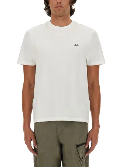 C.p. Company Men T-shirt With Logo In White