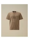 C.p. Company C.p.company T-shirts Short Sleeve In Jersey 30/1 In Walnaut