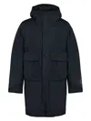 C.p. Company C.p.company Technical Fabric Parka With Internal Removable Down Jacket In Blue