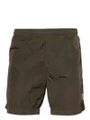 C.p. Company C.p.company Logo Swim Shorts In Polyamide In Verde