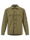 C.p. Company Wool Overshirt Shirt And Blouse Multicolor In Green
