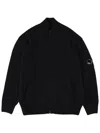 C.p. Company Ribbed Knit Sweater Pockets In Black