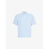 C.p. Company Mens Cerulean Jacquard-knit Logo-embroidered Cotton Polo Shirt Xxl