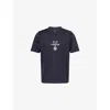 C.p. Company Mens Cp Company Mercer Logo-embroidered Cotton T-shirt In Black