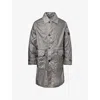 C.p. Company Mens Gunmetal Opal Long-length Nylon Overcoat In Gray