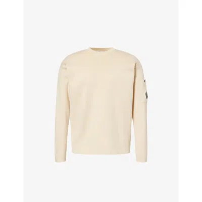 C.p. Company Mens Frozen Dew Cotton Sea Island Knitted Jumper In Neutral
