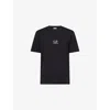 C.p. Company Mens Graphic-print Relaxed-fit Cotton T-shirt Black Xxl In Black