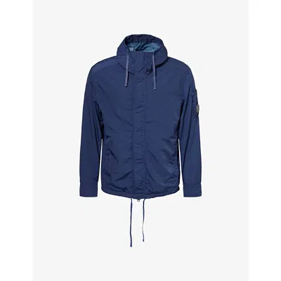 C.p. Company Mens Hooded Drawstring-waist Shell Jacket Peacoat