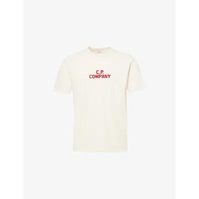 C.p. Company Mens Pistachio Shell Logo Graphic-print Cotton T-shirt