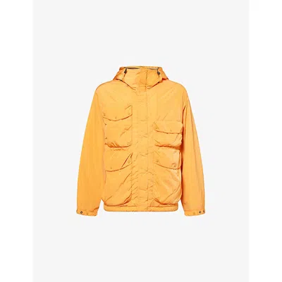 C.p. Company Mens Russet Orange Chrome  Patch-pocket Waterproof Jacket