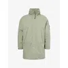 C.p. Company Mens Seagrass Pro-tek Padded Shell Parka Coat In Gray