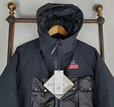 Pre-owned C.p. Company Mens Size 48 Medium Goretex Duck Down 3 In 1 Jacket Coat $1585 In Black