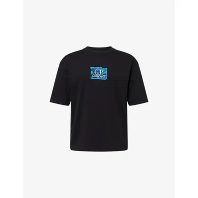 C.p. Company Mens Tile-print Cotton T-shirt Black