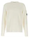 C.p. Company Mercerized Cotton Sweater In White