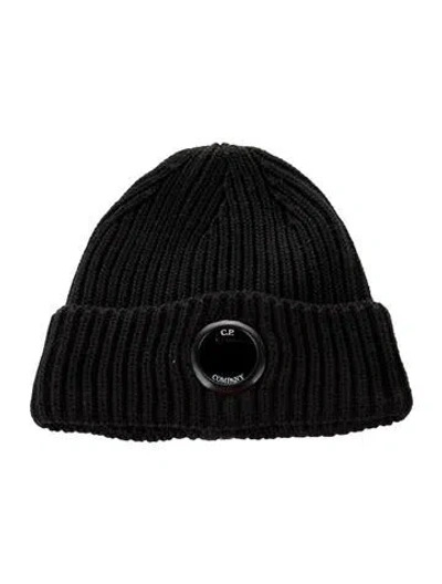 Pre-owned C.p. Company Merino Wool Beanie W/tags In Black
