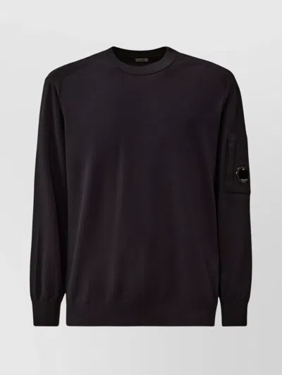 C.P. COMPANY MERINO WOOL CREWNECK SWEATER POCKET