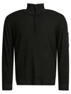 C.p. Company Merino Wool Half-zip Sweater Knitwear Grey In Gray