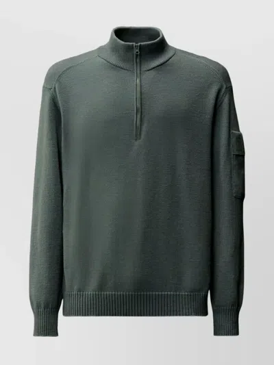 C.P. COMPANY MERINO WOOL LONG SLEEVE POLO SHIRT