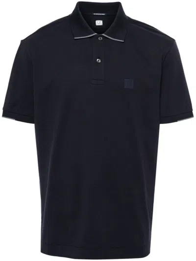 Cp Company Metropolis C.p. Company Metropolis Logo Cotton Polo Shirt In Blue