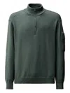 C.p. Company Men Metropolis Polo Shirt In Extrafine Merino Wool In Green