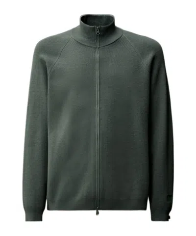 C.p. Company Metropolis Series Extrafine Merino Wool Full Zip Sweater In Green