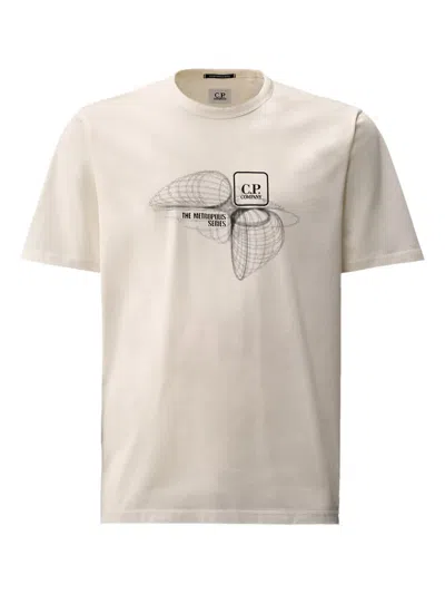 C.p. Company Metropolis Series Graphic T-shirt In Neutral