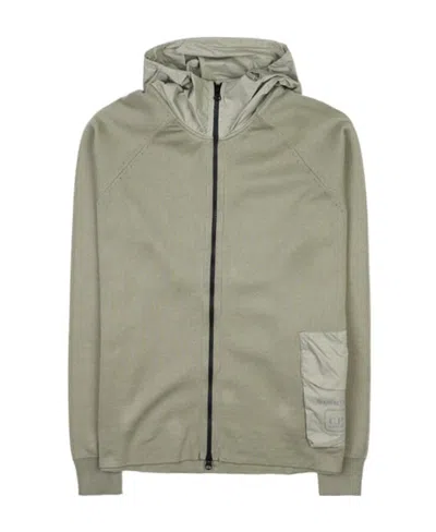C.p. Company Metropolis Series Hooded Cardigan In Gray