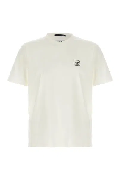 C.p. Company Metropolis Series Jersey T-shirt With Crew Neckline In White