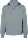 C.p. Company Ripstop-panels Zipped Hooded Jacket In Blue