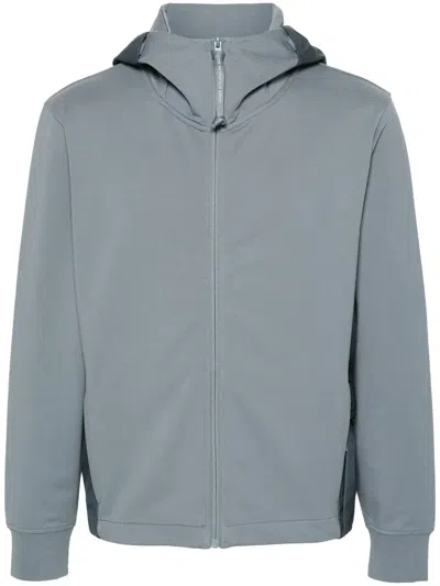 C.p. Company Ripstop-panels Zipped Hooded Jacket In Blue