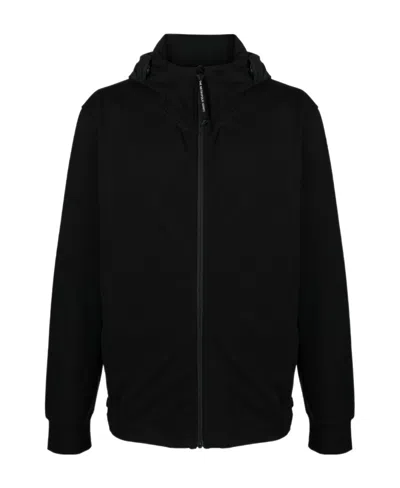 C.p. Company Metropolis Series Zip-up Hoodie In Black