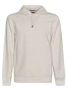 C.p. Company Metropolis Stretc Fleece Logo Sweatshirt In White