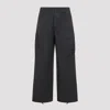 C.p. Company C.p.company Grey Micro-reps Boxy Cotton Cargo Pants In Black