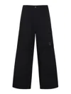 C.p. Company C.p.company Navy Blue Micro-reps Boxy Cotton Cargo Pants In Blue