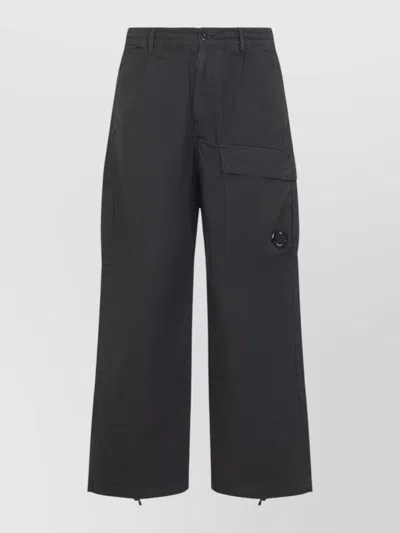 C.P. COMPANY COTTON WIDE-LEG CARGO TROUSERS
