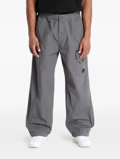 C.p. Company Microreps Boxy Cargo Trousers In Gray